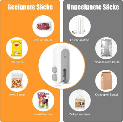 Portable Mini Sealing Machine 2-in-1 – USB Rechargeable Magnetic Bag Sealer with Cutter