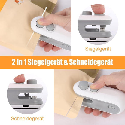 Portable Mini Sealing Machine 2-in-1 – USB Rechargeable Magnetic Bag Sealer with Cutter