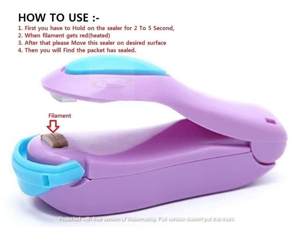 Mini Portable Heat Sealer for Food & Snack Bags (Multicolour)