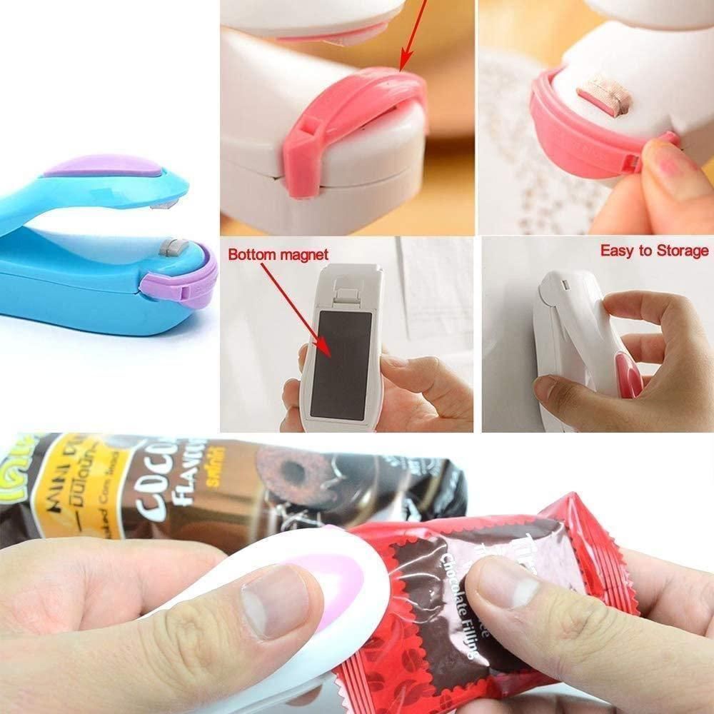 Mini Portable Heat Sealer for Food & Snack Bags (Multicolour)