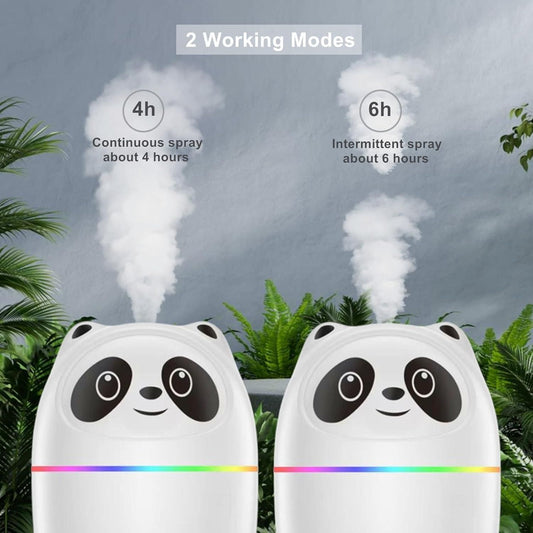Mini Cute Panda Cool Mist Humidifier – 220ml