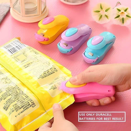 Mini Portable Heat Sealer for Food & Snack Bags (Multicolour)