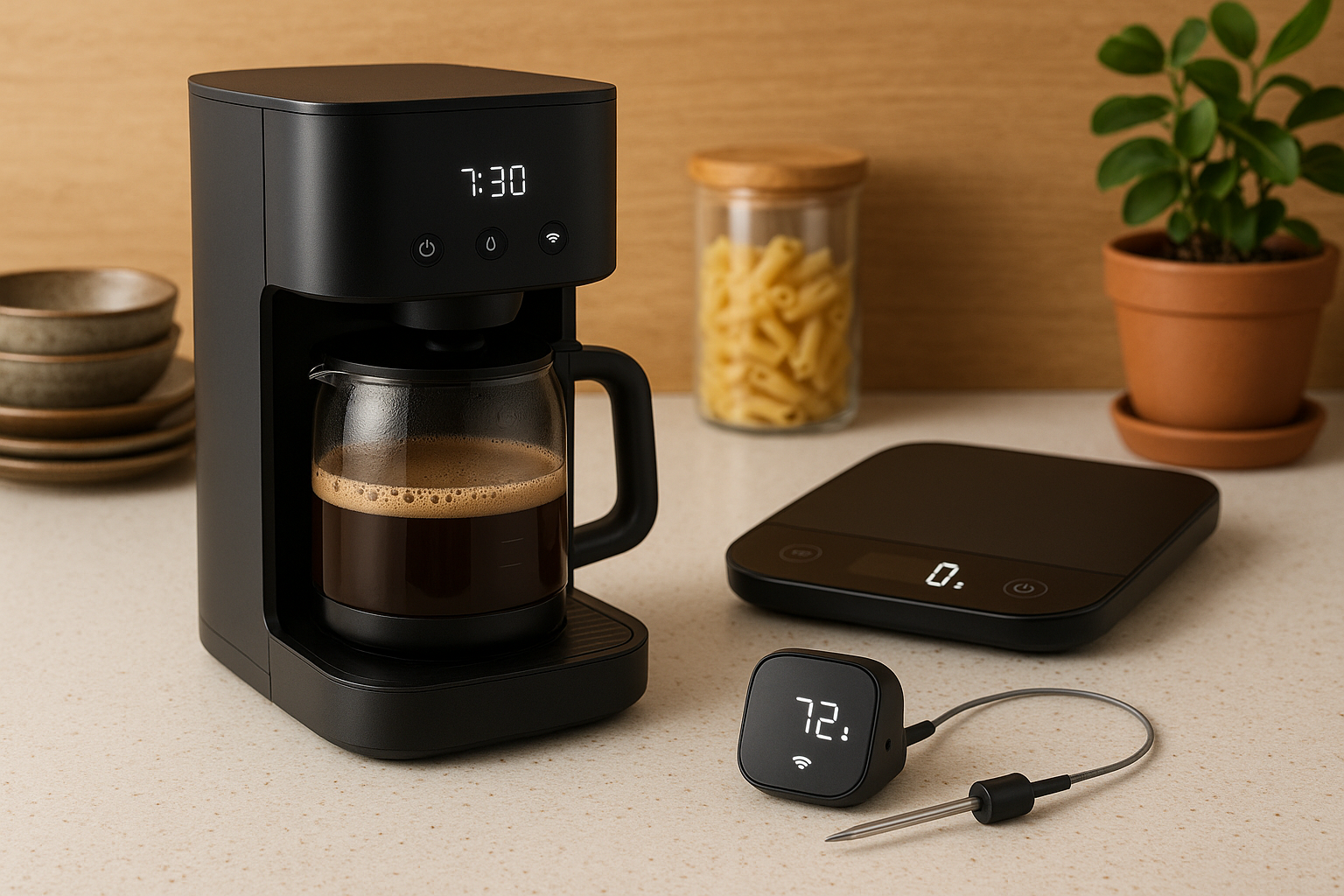 Smart kitchen devices with elegant kitchen accessories